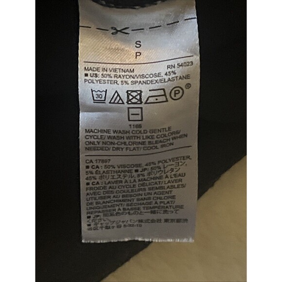 Banana Republic Black V Neck Stretch Striped Cinch Waist Tank Dress Size S - Picture 4 of 4